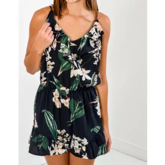 Sage Pants - 2 LEFT Sz S Sage 'Glitz' Floral Romper